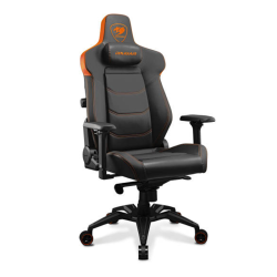 COUGAR ARMOR EVO 4-way Lumbar Support Gaming Chair, Breathable Premium PVC Leather, Full Steel Frame, 4D Adjustable Armrest, Class 4 Gas Lift Cylinder, Extra-Size Wheels, Black-Orange | 3MEVOORB.0001